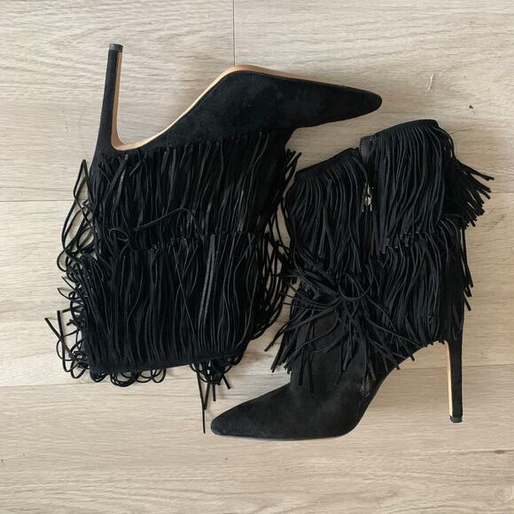 Sam Edelman Fringe Booties Size 8 - Picture 1 of 6